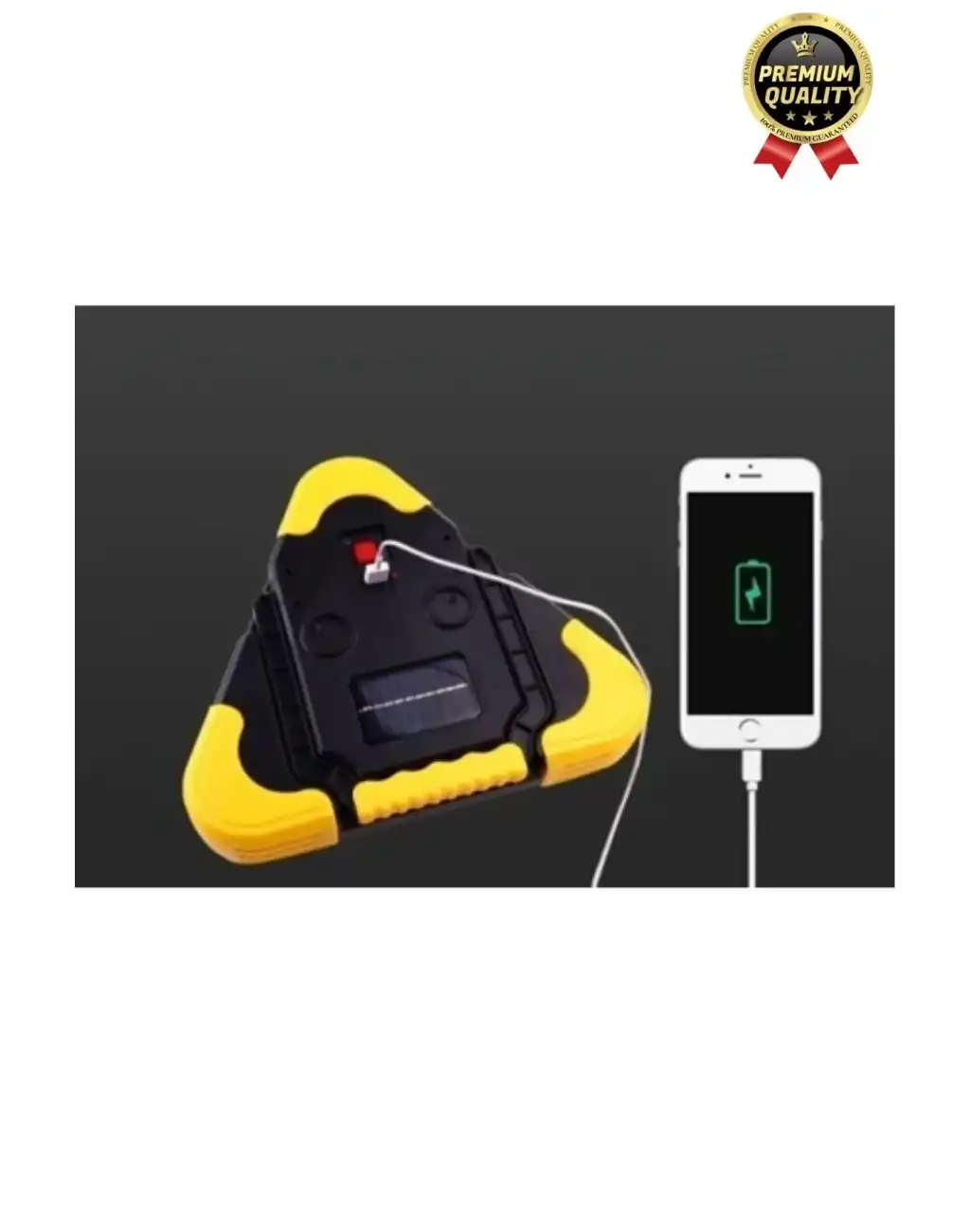 Premium Güneş Enerjili Güçlü Işık 3 Ledli Solar Üçgen Refluj Reflektör Acil Durum Uyarı Lambası