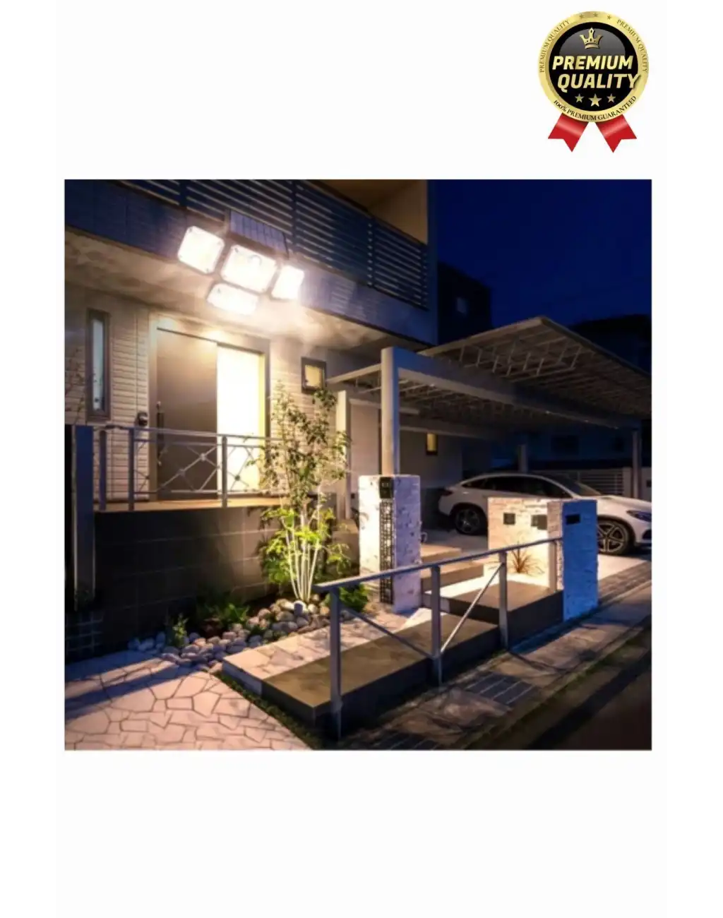 Ayarlanabilir 3 Modlu Solar Güneş Enerjili 122 Ledli Dış Mekan için Hareket Sensörlü Bahçe Lambası