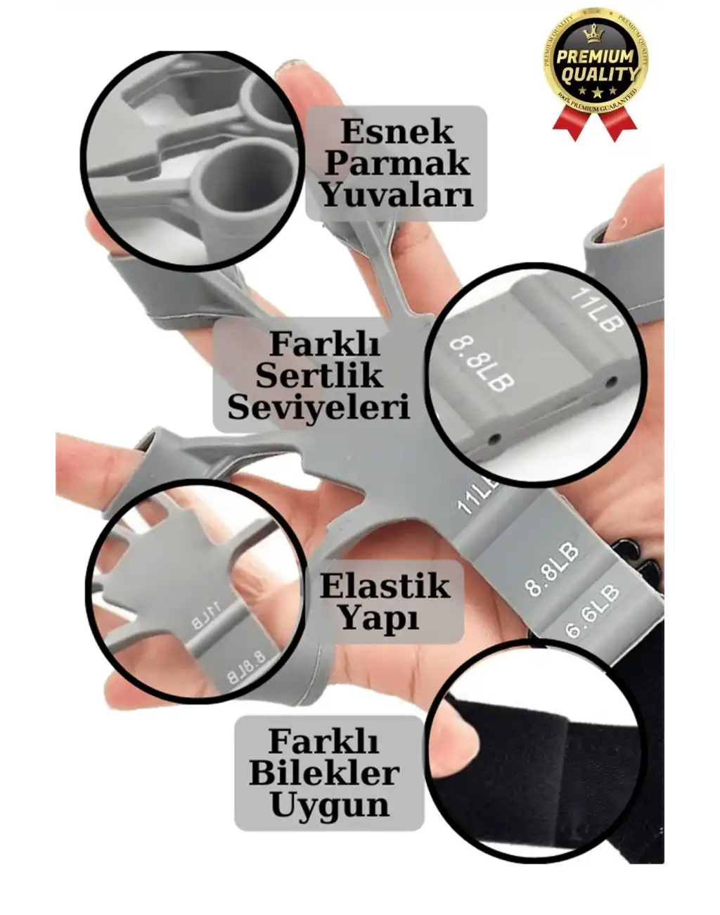 Pratik Silikon El Bilek Parmak Kol Kas Güçlendirici Geliştirici Fizik Tedavi Egzersiz Lastik Kayışı