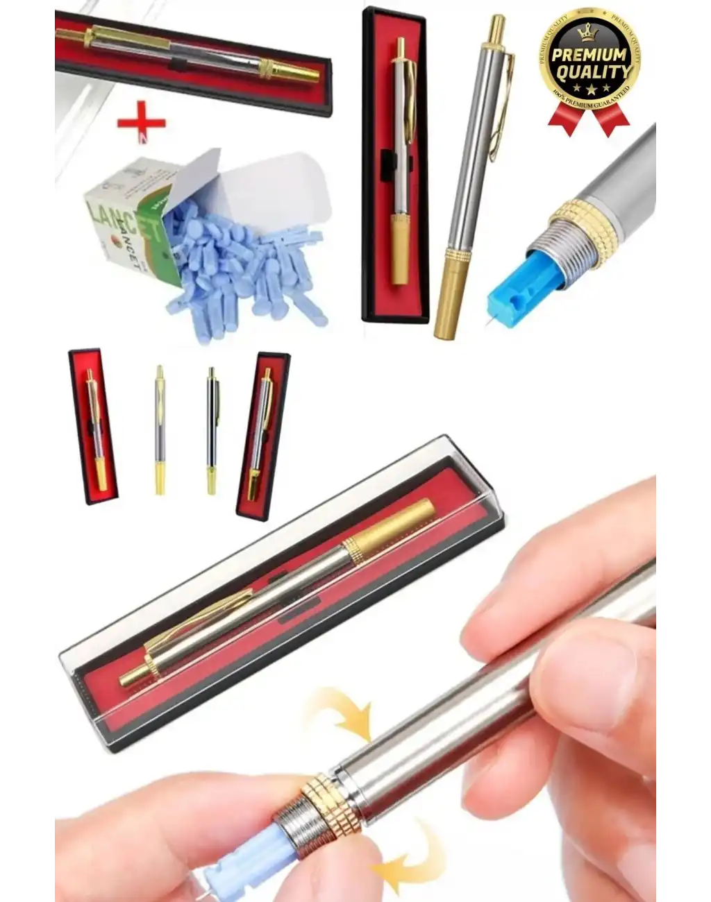 Premium Metal Kutulu Hızlı Tek İz Yapan Yüz Hassas Bölge Masaj Otomatik Hacamat Kalemi