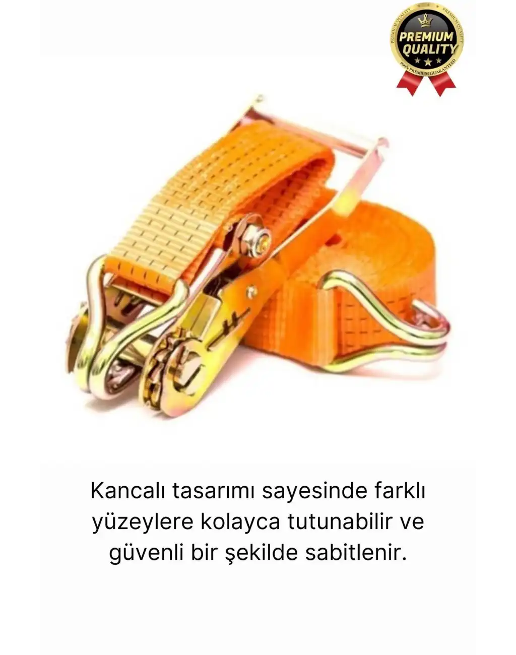 Çok Amaçlı Kopmaz Dayanıklı Kancalı Güvenli Sabitleme Gırgır Yük Gerdirme Kiti Spanzet Halat 10 mt