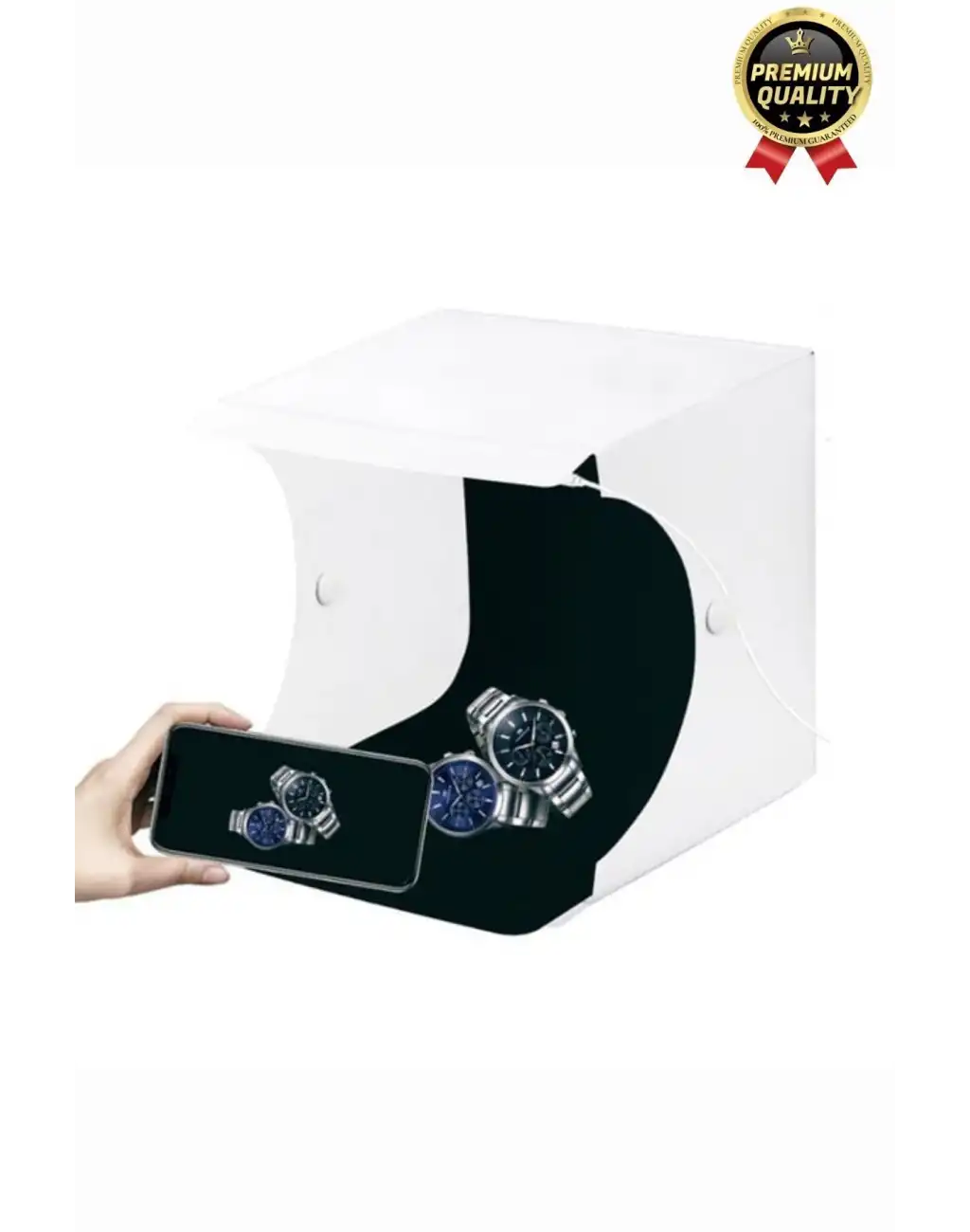 Çok Amaçlı Portatif Taşınabilir Beyaz Led Işıklı Pratik Mini Fon Fotoğraf Stüdyosu Ürün Çekim Çadırı