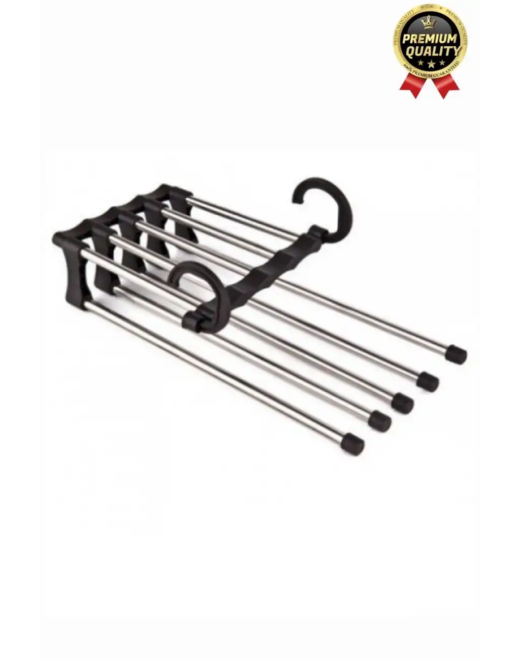 Çok Fonksiyonlu Organizer Katlanabilir Kumaş Kot Eşarp Hareketli Dolap İçi Pantolon Askılığı 5 In 1