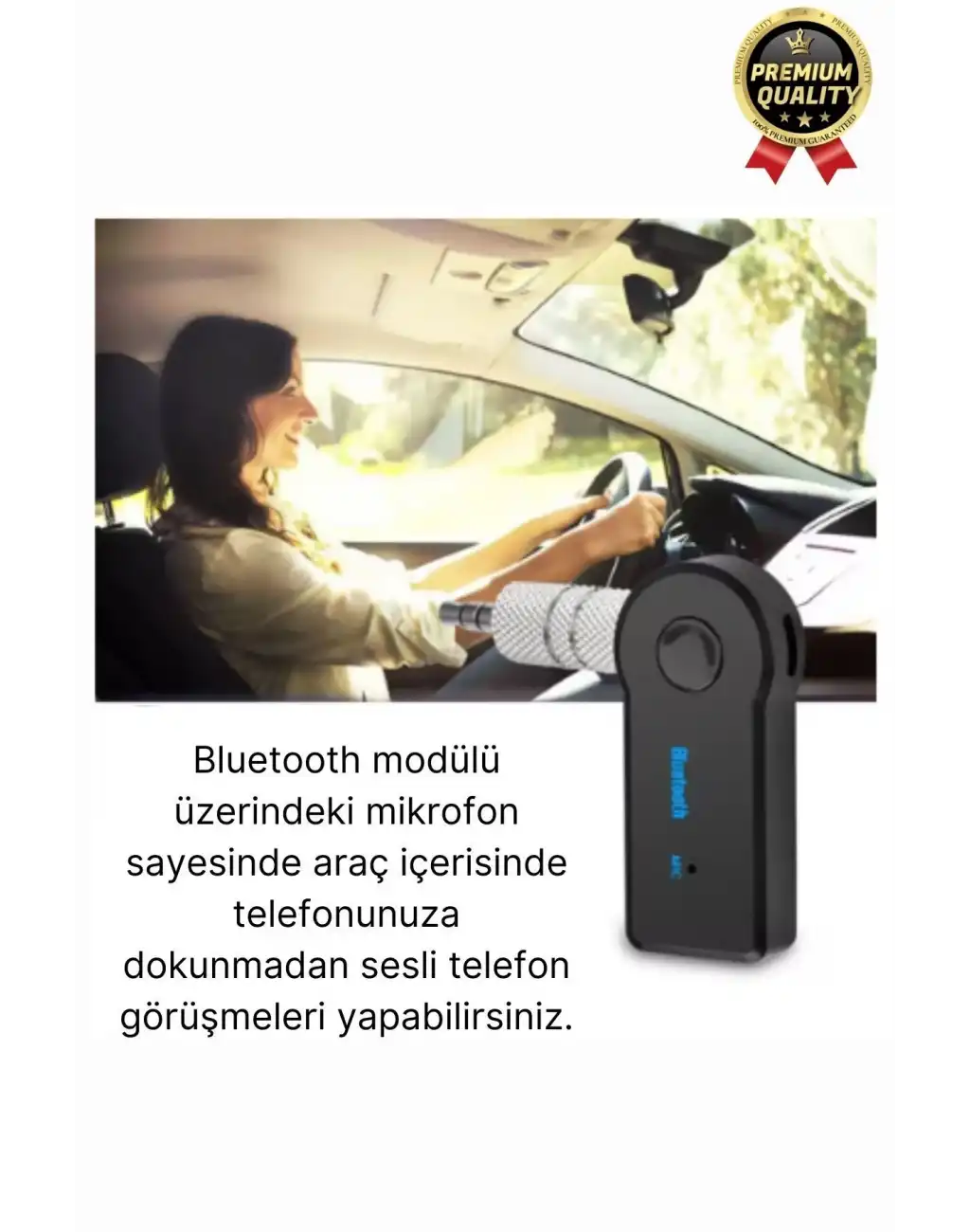 Çok Amaçlı Kablosuz Uyku Modlu 4 Saat Bataryalı Şarjlı Bluetooth Aux Müzik Ses Alıcısı Araç Kiti
