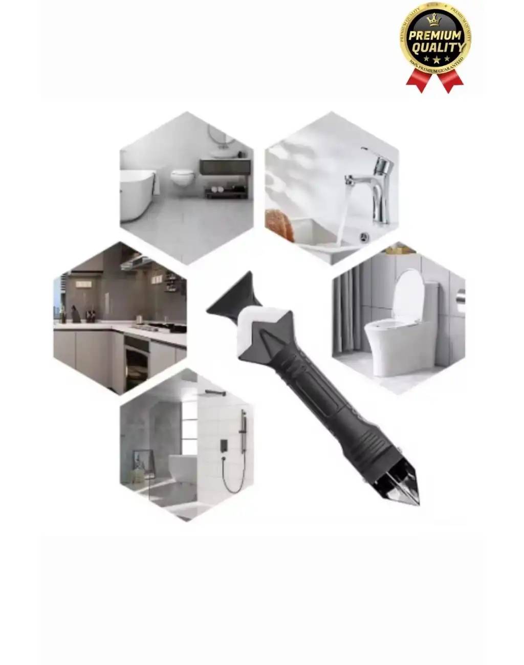 Çok Amaçlı Mutfak Banyo Fayans Derz Silikon Temizleme Kazıyıcı Sıyırıcı Ve Uygulayıcı Aparat 6 Parça