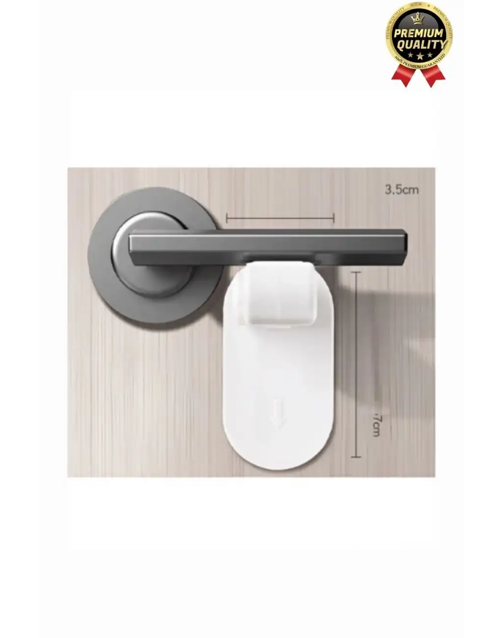 Özel Tasarım Düğmeli 180 Derece Dönebilen Bebek Çocuk Koruyucu Güvenlik Kapı Kolu Kilidi - 1 Adet