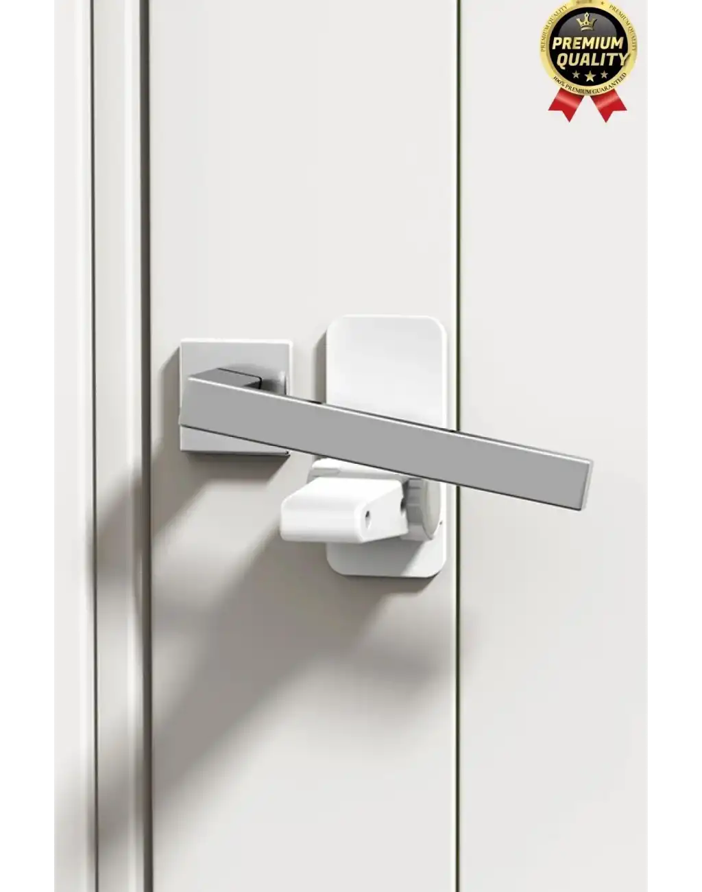 Özel Tasarım Düğmeli 180 Derece Dönebilen Bebek Çocuk Koruyucu Güvenlik Kapı Kolu Kilidi - 1 Adet