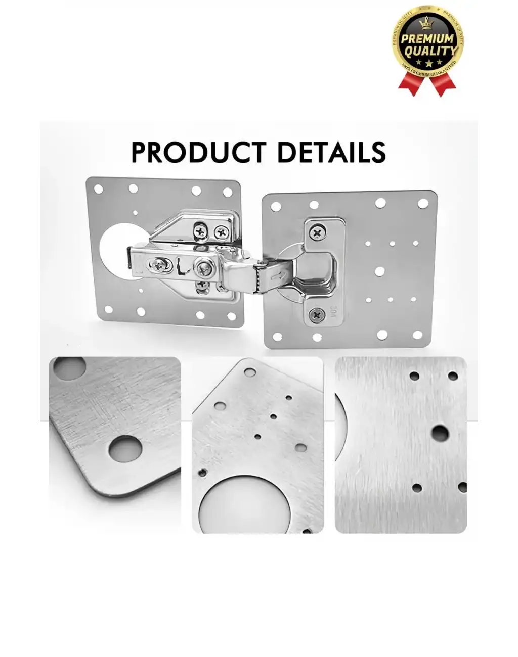 Premium Paslanmaz Çelik Mobilya Mutfak Kapı Etkili Çözüm Dayanıklı Menteşe Tamir Onarım Plaka Seti