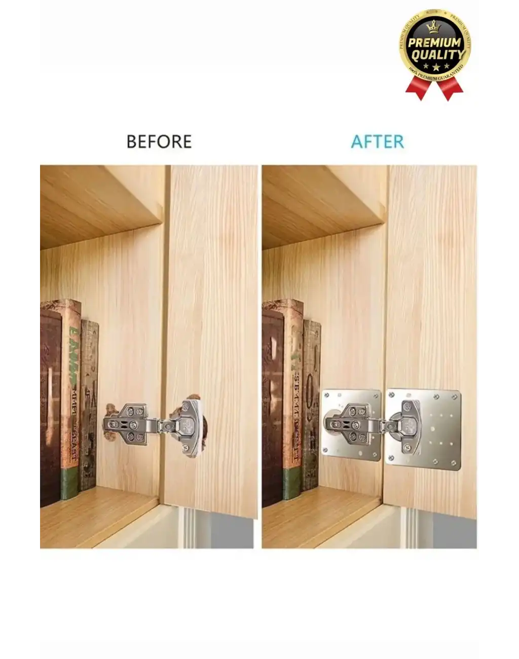 Premium Paslanmaz Çelik Mobilya Mutfak Kapı Etkili Çözüm Dayanıklı Menteşe Tamir Onarım Plaka Seti