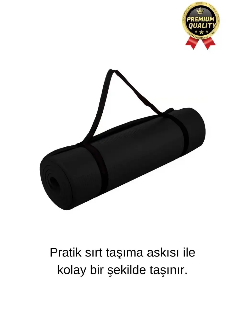 Ultra Konfor Taşıma Askılı Kalın Kaymaz Antibakteriyel Meditasyon Pilates Minderi Yoga Matı 6,5mm