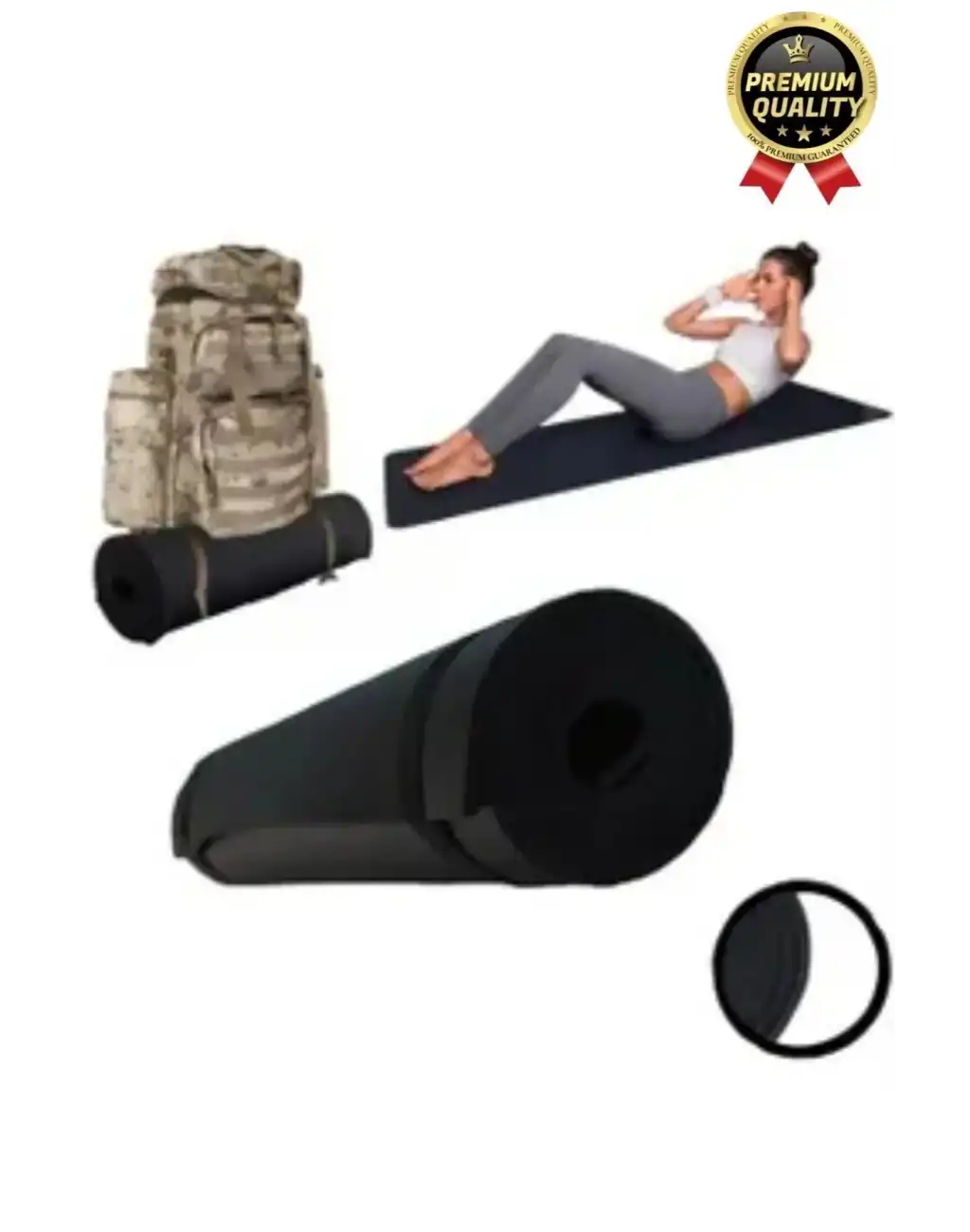 Ultra Konfor Taşıma Askılı Kalın Kaymaz Antibakteriyel Meditasyon Pilates Minderi Yoga Matı 6,5mm