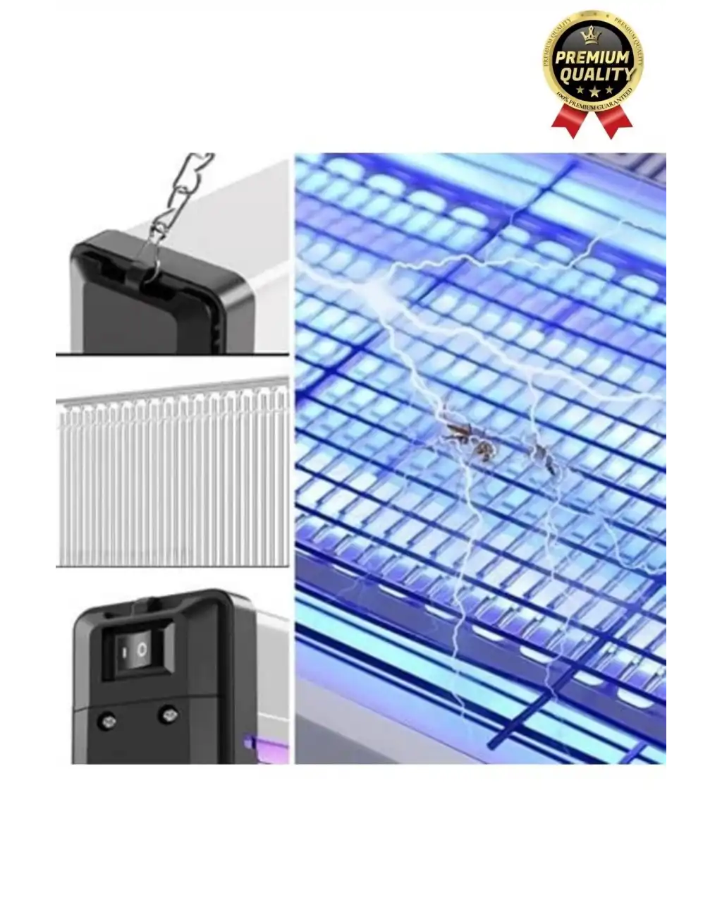 Çift Florasan Yüksek Güç Sessiz Zincir Askılı Sineksavar Elektrikli Uv Sivrisinek Öldürücü Kovucu