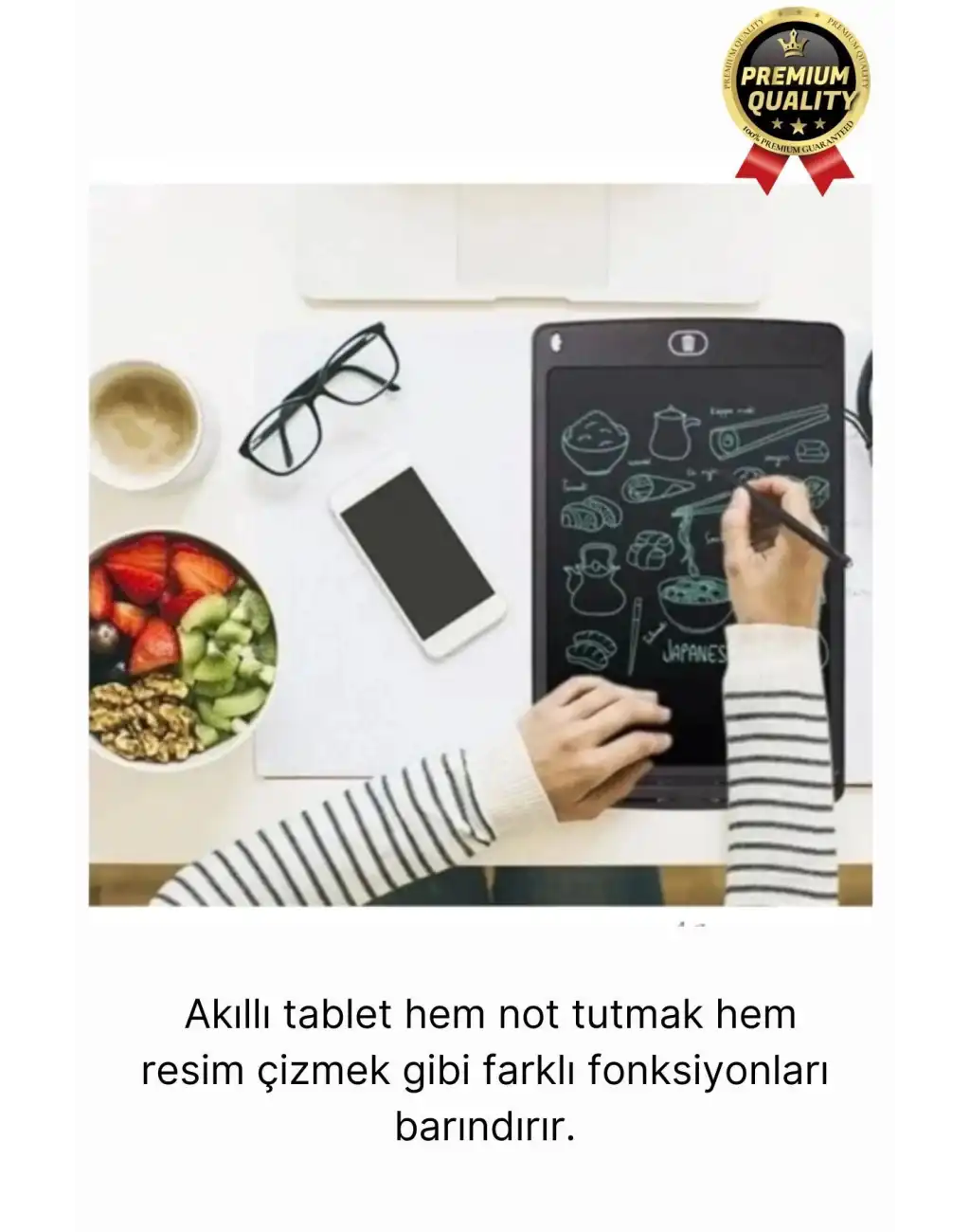 Kolay Kullanım Dayanıklı Lcd Ekranlı Kalemli Dijital Akıllı Çocuk Yazı Boyama Çizim Tableti 8,5 Inç