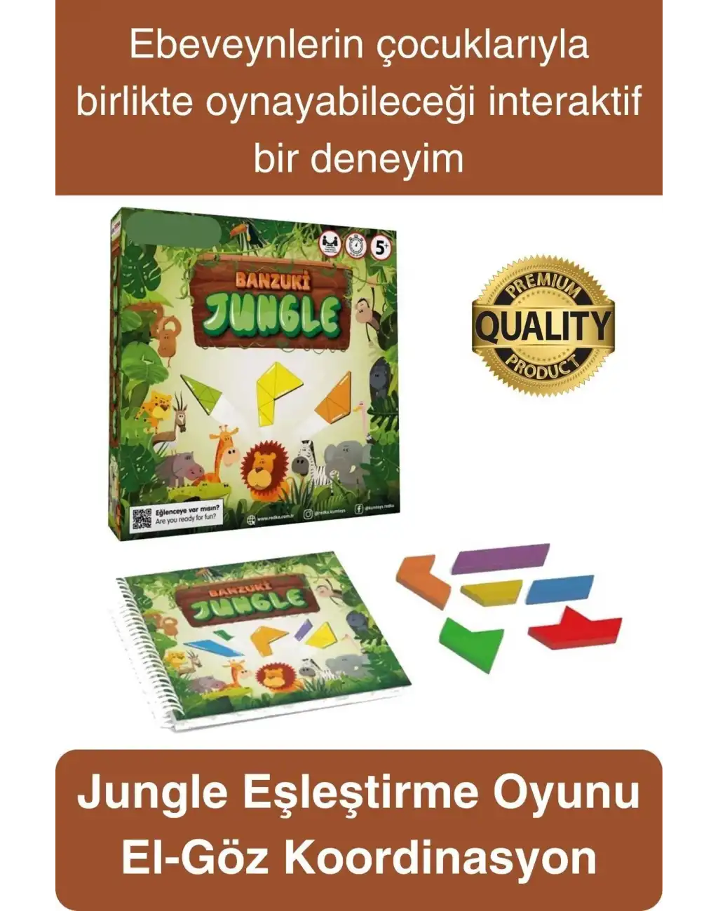 Jungle Eşleştirme Dikkat Oyunu El Beceri Temel Motor Gelişim Öğretici Eğitici Kutulu Zeka Oyunu