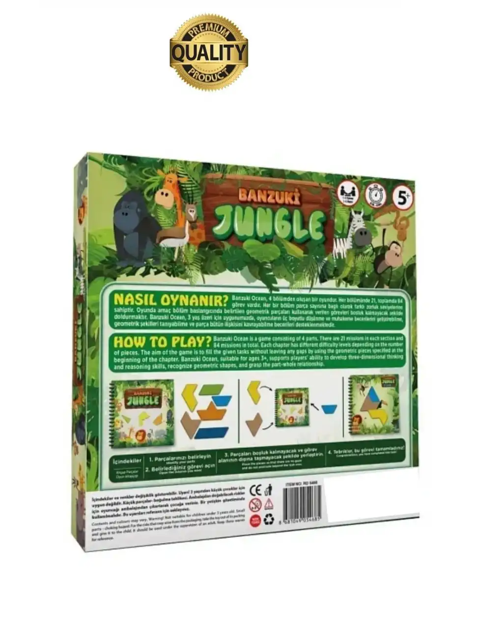 Jungle Eşleştirme Dikkat Oyunu El Beceri Temel Motor Gelişim Öğretici Eğitici Kutulu Zeka Oyunu