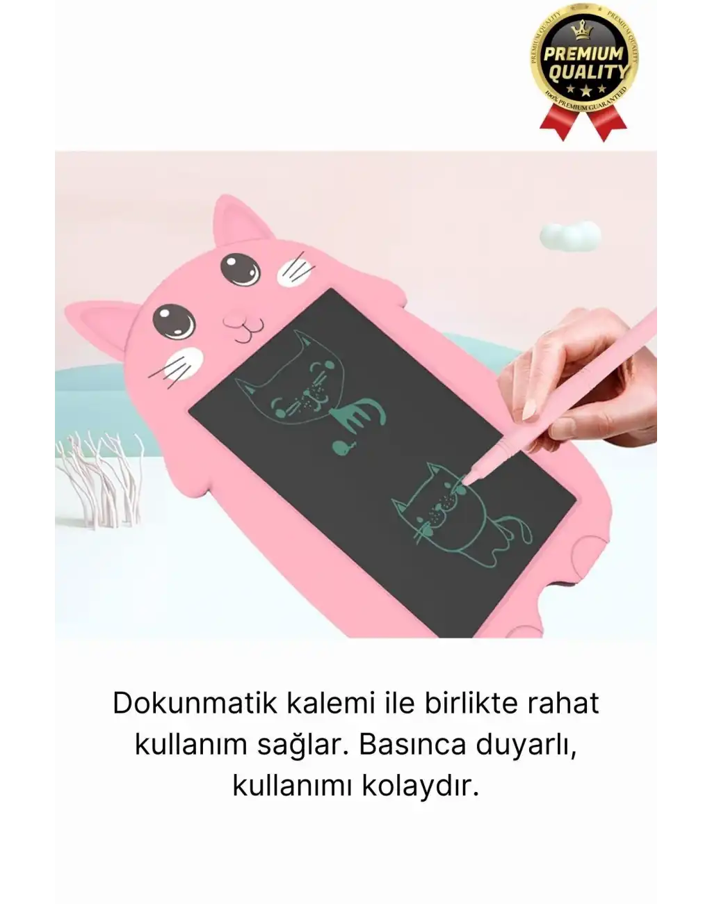 Kolay Kullanım Dayanıklı Lcd Ekran Kalemli Dijital Akıllı Ayıcıklı Yazı Boyama Çizim Tableti 8,5 Inç