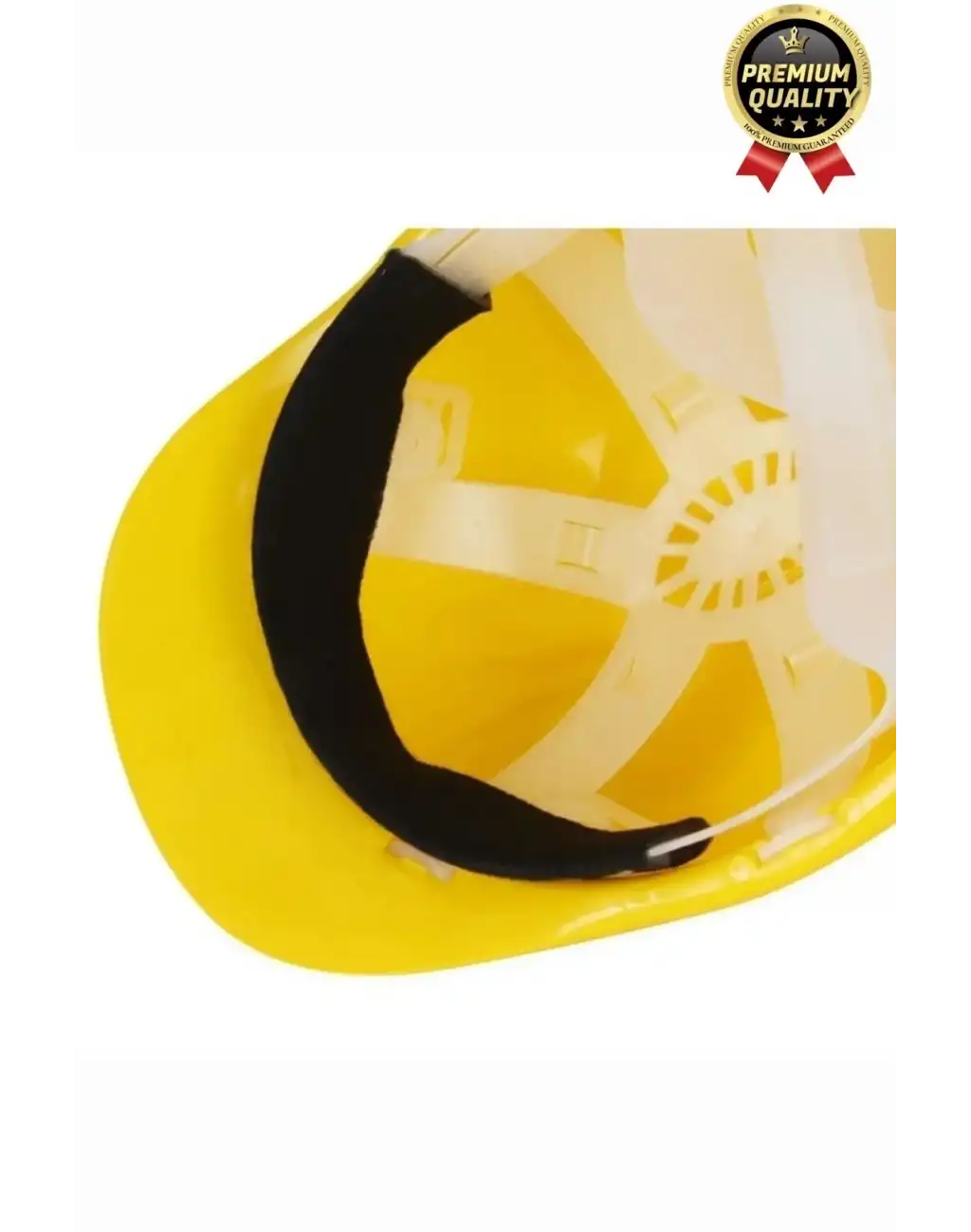 Premium Dayanıklı Konforlu CE Belgeli Ter Bantlı Şantiye İnşaat İş Güvenliği Sarı Emniyet Bareti