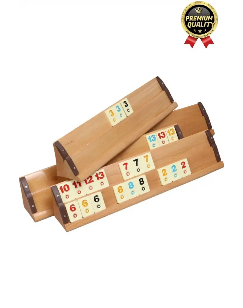 Premium Kaliteli Eğlence Hobi Çizilmeye Dayanıklı Silinebilir Büyük Boy Konken Ahşap Okey Takımı