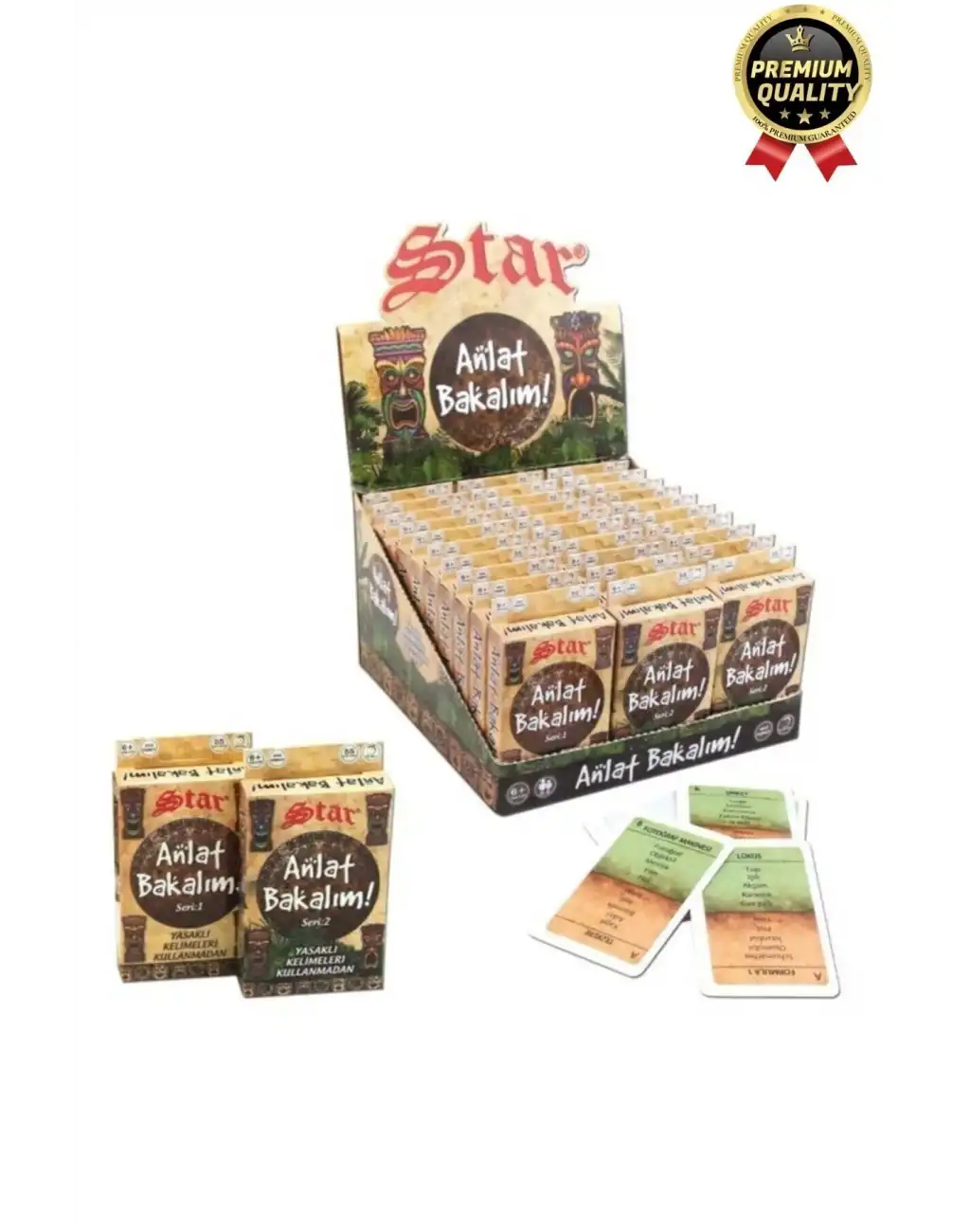 Premium Eğitici Öğretici Kız Erkek Çocuk Aile Anlat Bakalım Kelime Oyunu Mini Tabu Kartları 6+ Yaş