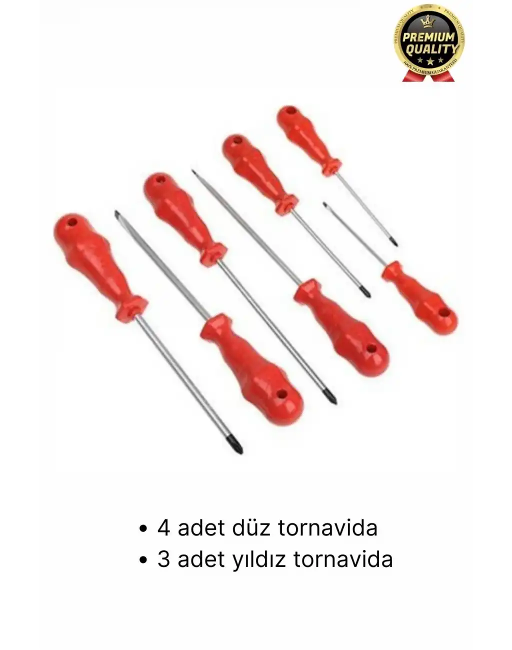 Üstün Kalite Dayanıklı Pratik Ergonomik Vidalama Tamir Tamirat Düz Ve Yıldız 7 Parça Tornavida Seti