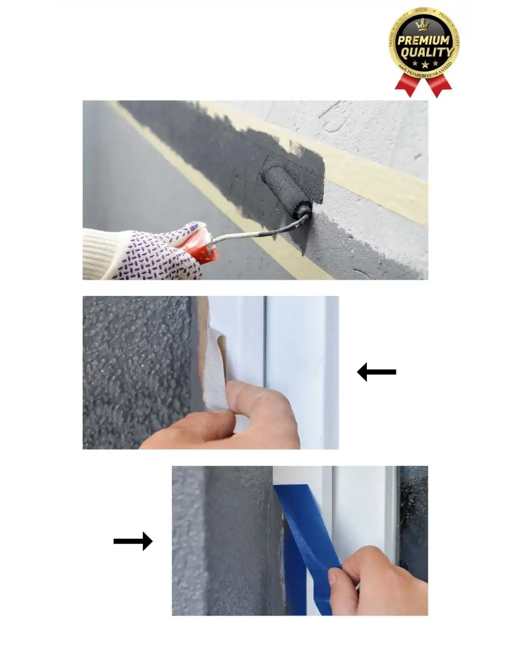 Çok Amaçlı Isıya Suya Dayanıklı Kolay Sökülebilen 25mt Krep Kağıt Maskeleme Boya Badana Bandı-3 Adet