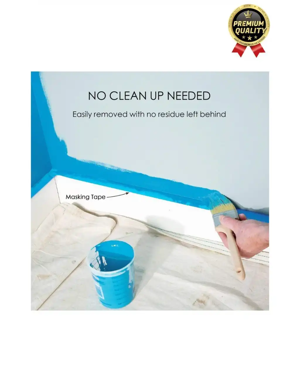 Çok Amaçlı Isıya Suya Dayanıklı Kolay Sökülebilen 25mt Krep Kağıt Maskeleme Boya Badana Bandı-3 Adet