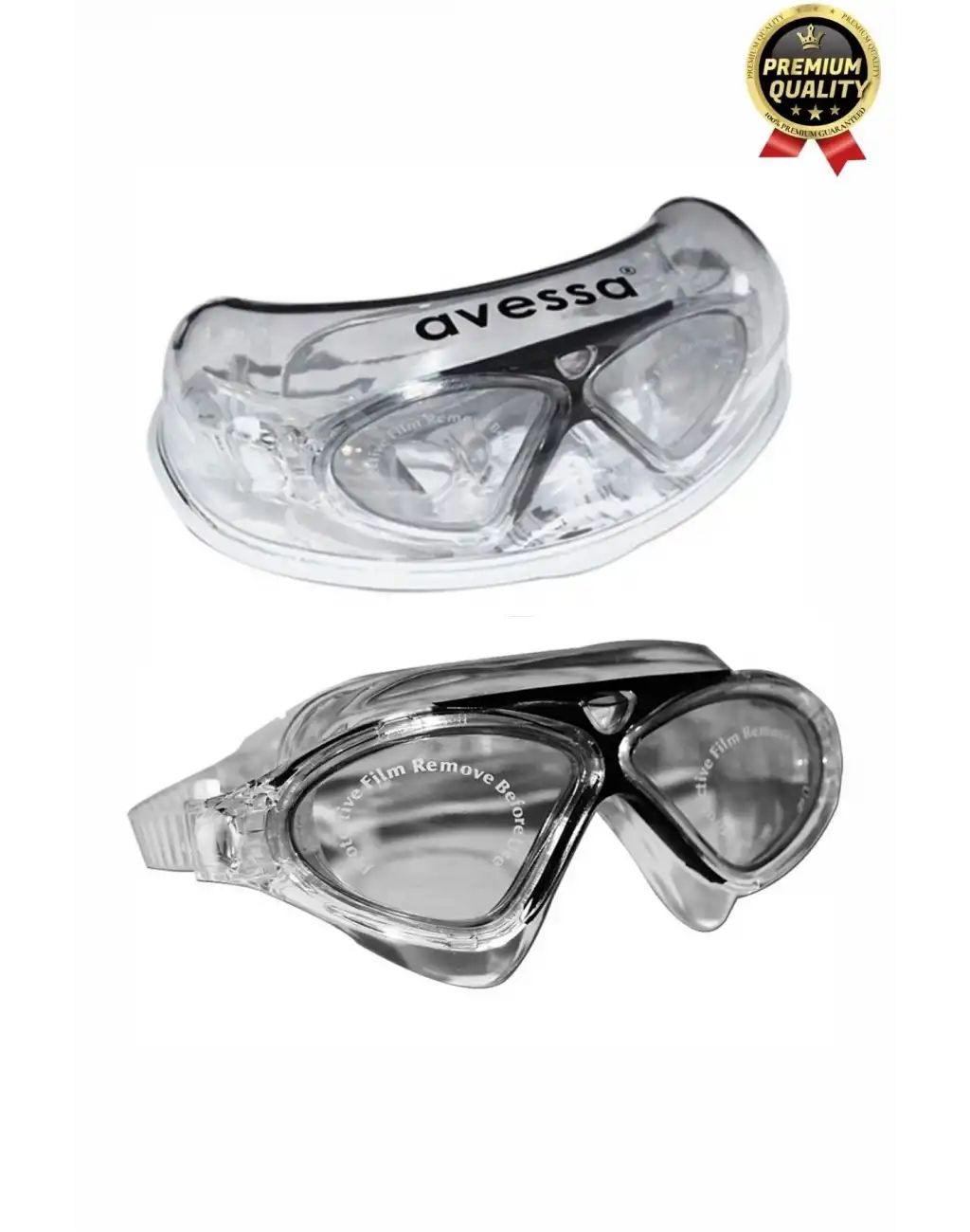 Deluxe Ayarlanabilir Kayış Deniz Havuz Su Geçirmez Plastik Antifog Kutulu Yetişkin Yüzücü Gözlüğü