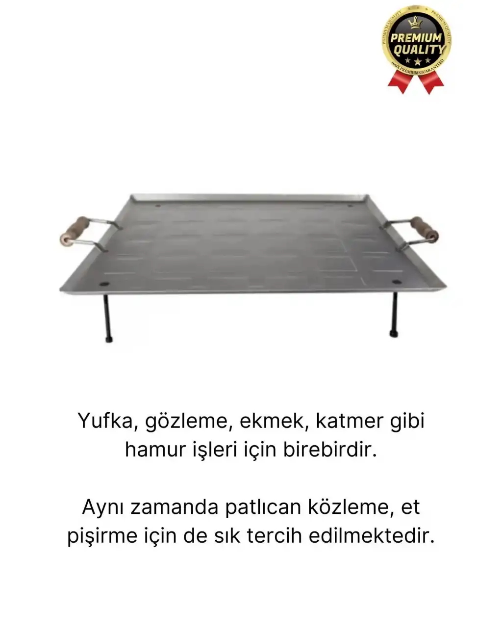 Özel Üretim Yapışmaz Ahşap Kulplu Yufka Ekmek Gözleme Hamur Mangal Izgara Ocak Üstü Pişirme Sacı