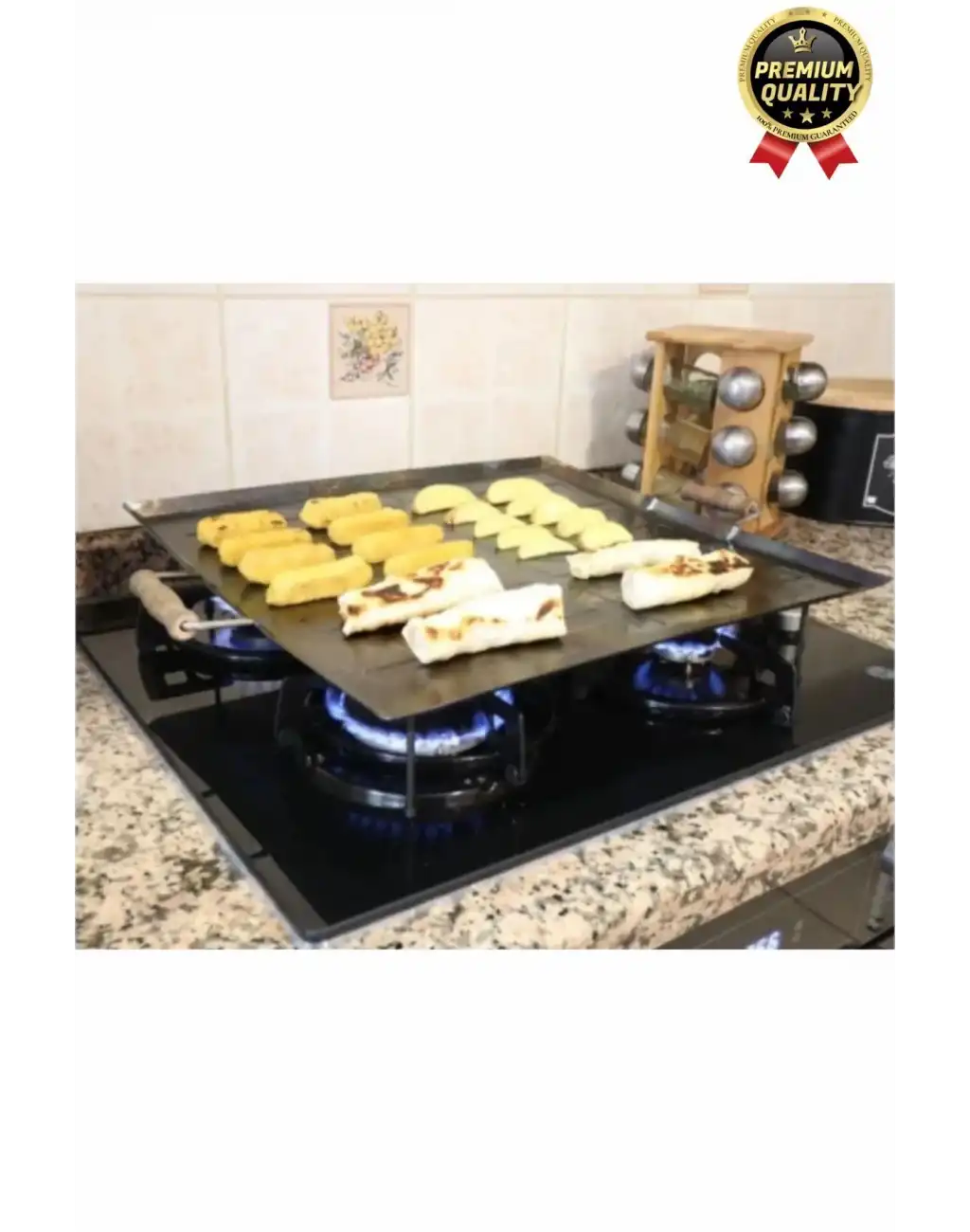 Özel Üretim Yapışmaz Ahşap Kulplu Yufka Ekmek Gözleme Hamur Mangal Izgara Ocak Üstü Pişirme Sacı