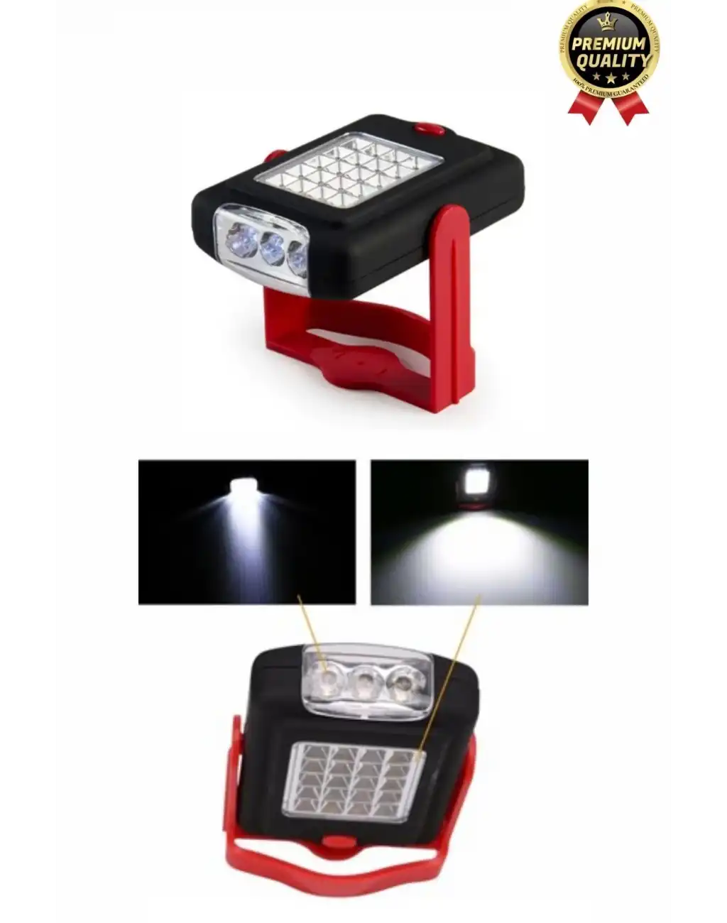 Premium Kancalı Asılabilir Mıknatıslı Pilli Beyaz Işık 50 Metre Mesafeli 20+3 SMD Parlak Led Lamba