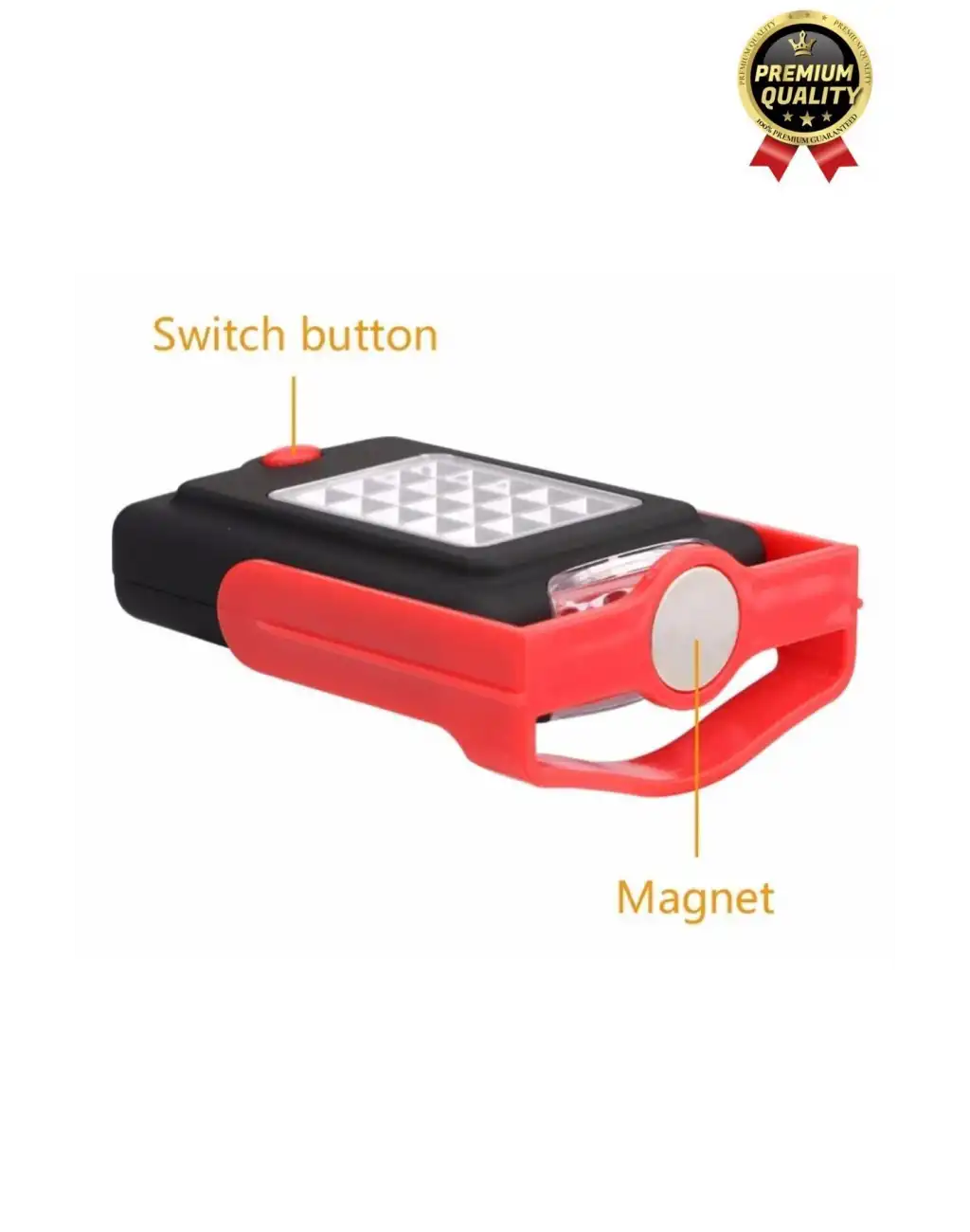 Premium Kancalı Asılabilir Mıknatıslı Pilli Beyaz Işık 50 Metre Mesafeli 20+3 SMD Parlak Led Lamba