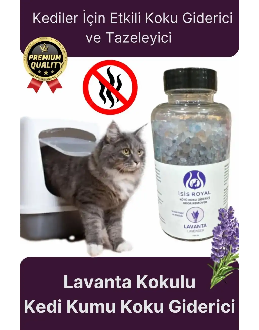 Çok Amaçlı Lavanta Kokulu Deodorant Evcil Hayvan Kedi Kumu Koku Giderici Magnezyum Epsom Tuzu 350 Gr