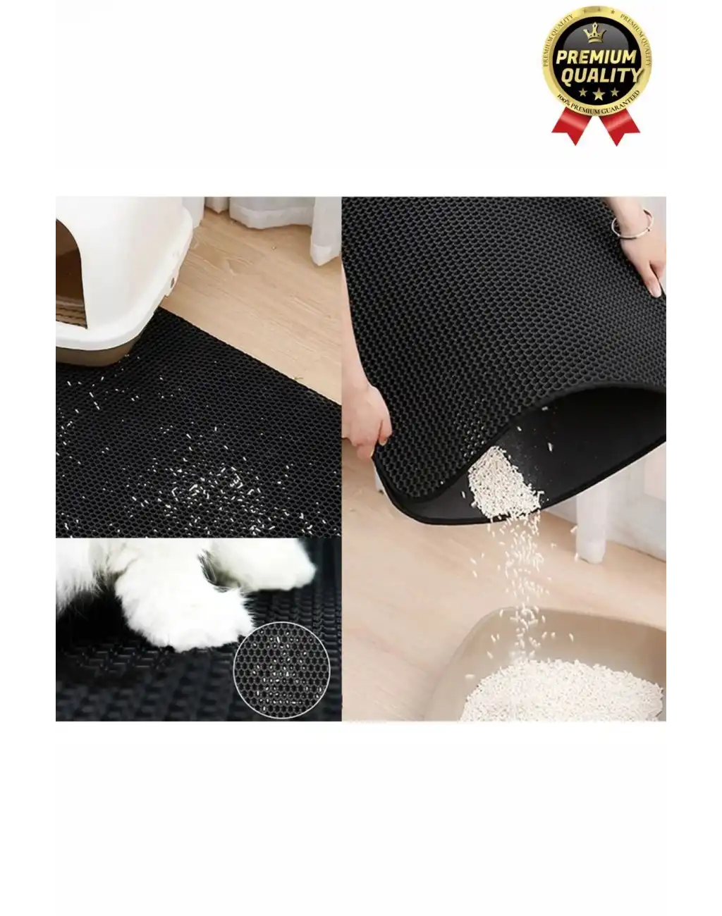 Özel Üretim Çift Katmanlı Yıkanabilir Kumu Pisliği Hapseden Büyük Elekli Kedi Tuvalet Önü Paspası