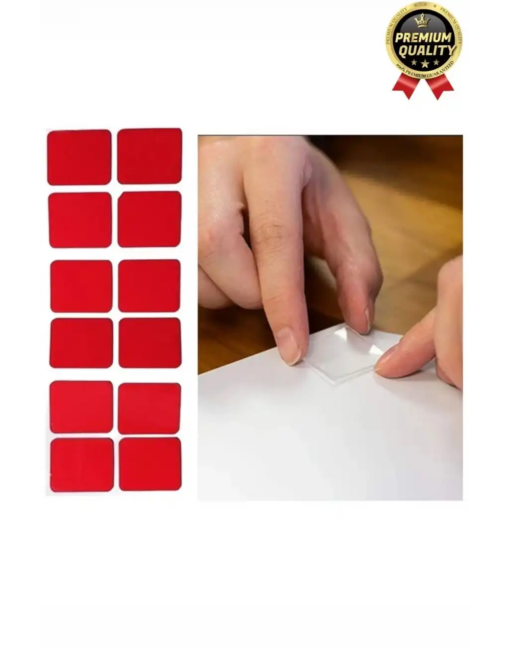 Çok Amaçlı Güçlü Su Geçirmez Hazır Kesilmiş Şeffaf 25x30mm PE Köpük Çift Taraflı Asma Bant-12 Adet