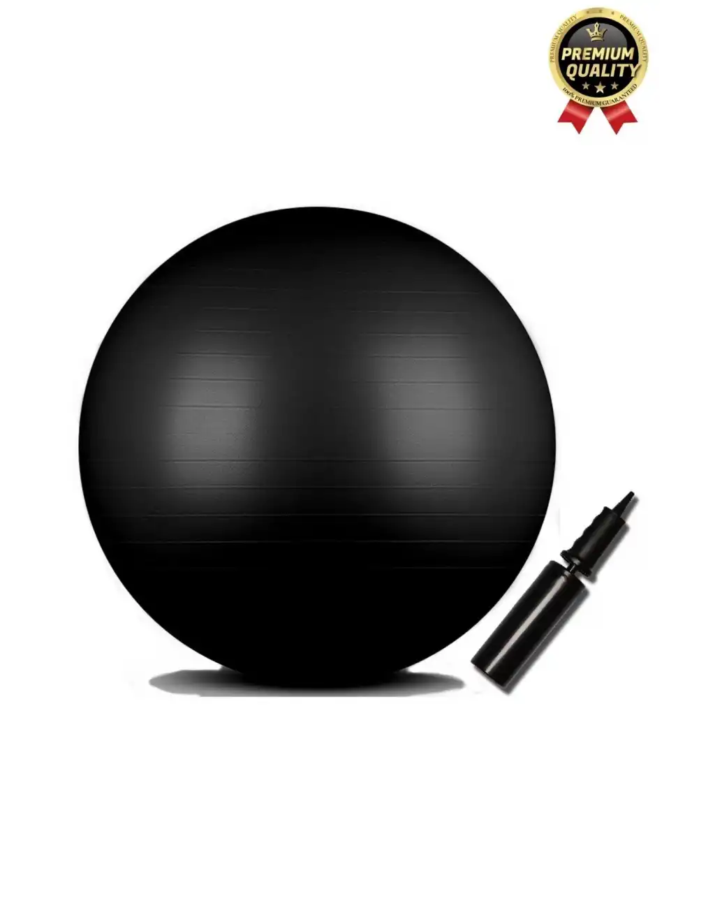 Premium Mini Gymball 20cm Jimnastik Denge Fitness Spor Şişirme Pompası Hediyeli Siyah Pilates Topu