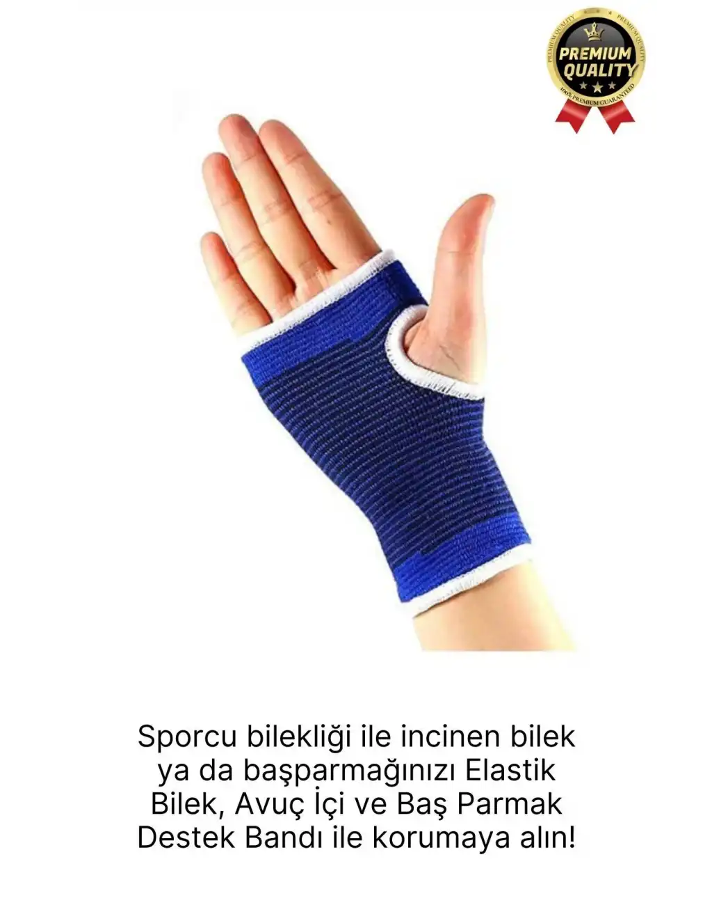 Premium Elastik 1 Çift Fitness Voleybol Avuç İçi Baş Parmak Bilek Destek Bandı Sporcu El Bilekliği