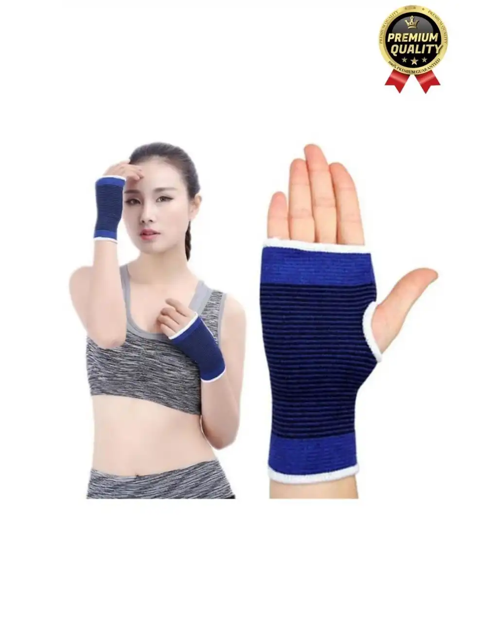 Premium Elastik 1 Çift Fitness Voleybol Avuç İçi Baş Parmak Bilek Destek Bandı Sporcu El Bilekliği