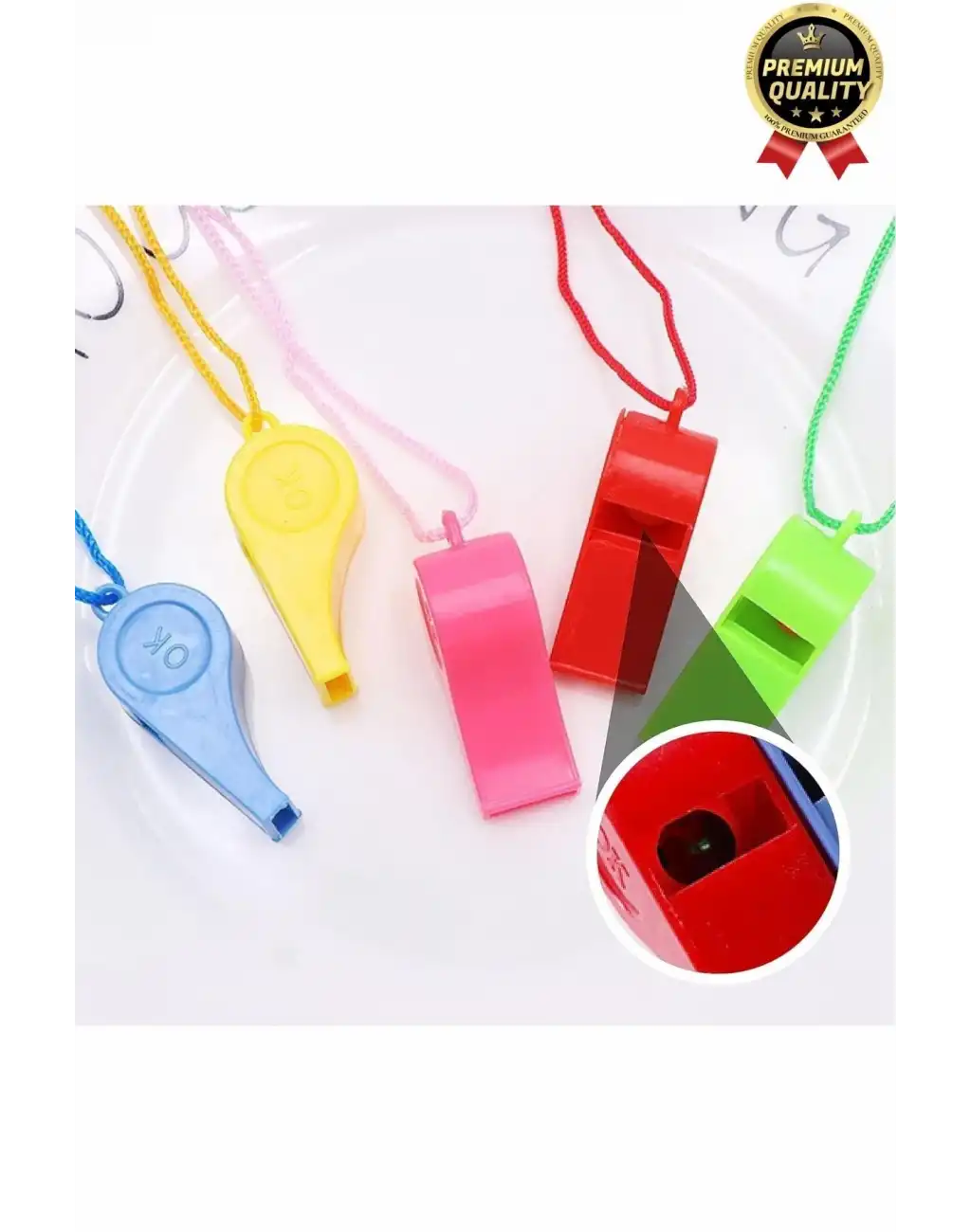 Çok Amaçlı Yüksek Sesli Renkli Kamp Av Spor Deprem Çağrı Hakem Plastik Acil Durum Düdüğü - 1 Adet