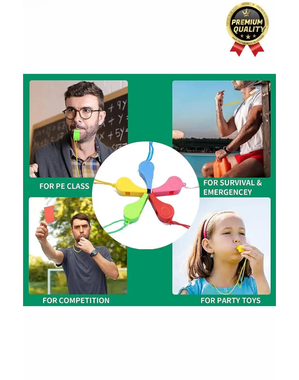 Çok Amaçlı Yüksek Sesli Renkli Kamp Av Spor Deprem Çağrı Hakem Plastik Acil Durum Düdüğü - 1 Adet