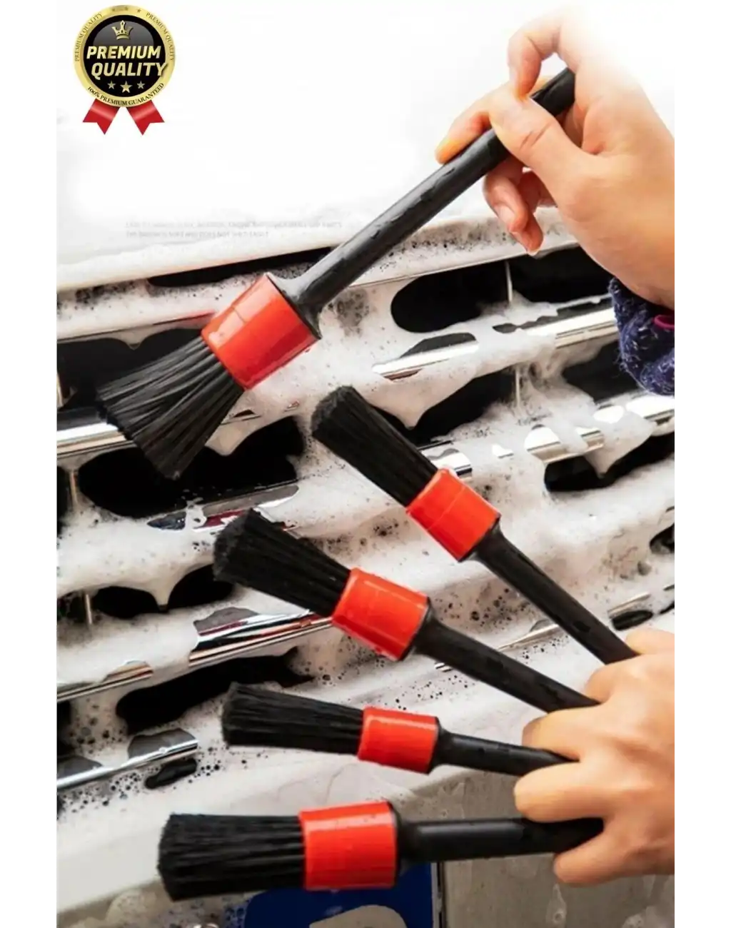 Özel Üretim Yumuşak Kıllı İç Dış Detaylı Oto Araç Araba Klima Uyumlu Temizlik Bakım Fırça Seti 5+1