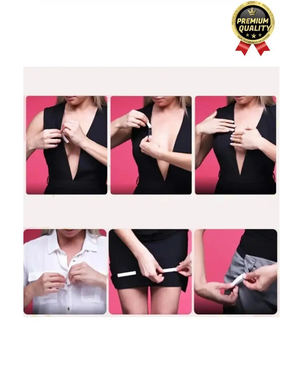 Çok Amaçlı Görünmez Çift Taraflı Dekolte Vücut Yapışkanlı Şeffaf Elbise Sabitleyici Bant 36 Parça