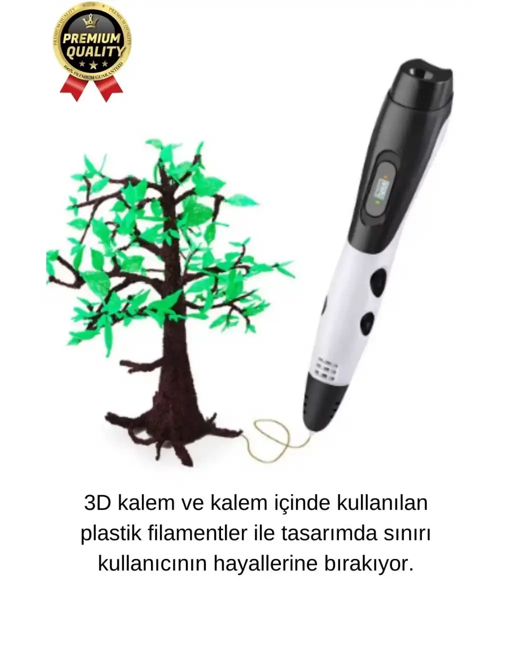 Çok Amaçlı Eğlence Hobi ABS Plastik Filament 3D Çocuk Renkli Üç Boyutlu Çizim Yazıcı Kalem Printer