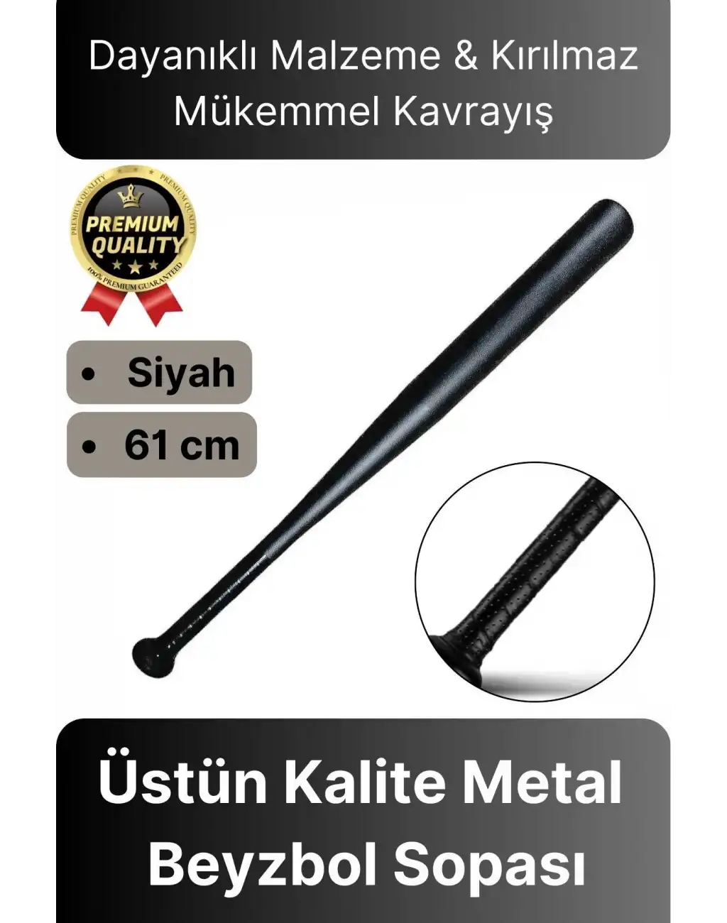 Üstün Kalite Modern Dayanıklı Malzeme Kırılmaz Mükemmel Kavrayış Metal Baseboll Beyzbol Sopası 61 Cm