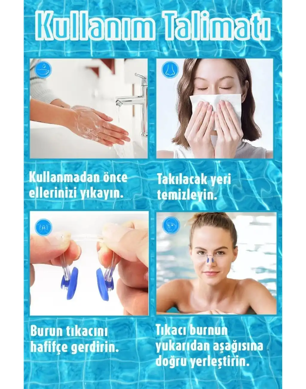 Profesyonel Elastik Silikon Kutulu Yüzme Dalış Uyku için Su Geçirmez Kulak ve Burun Klipsi Tıkacı