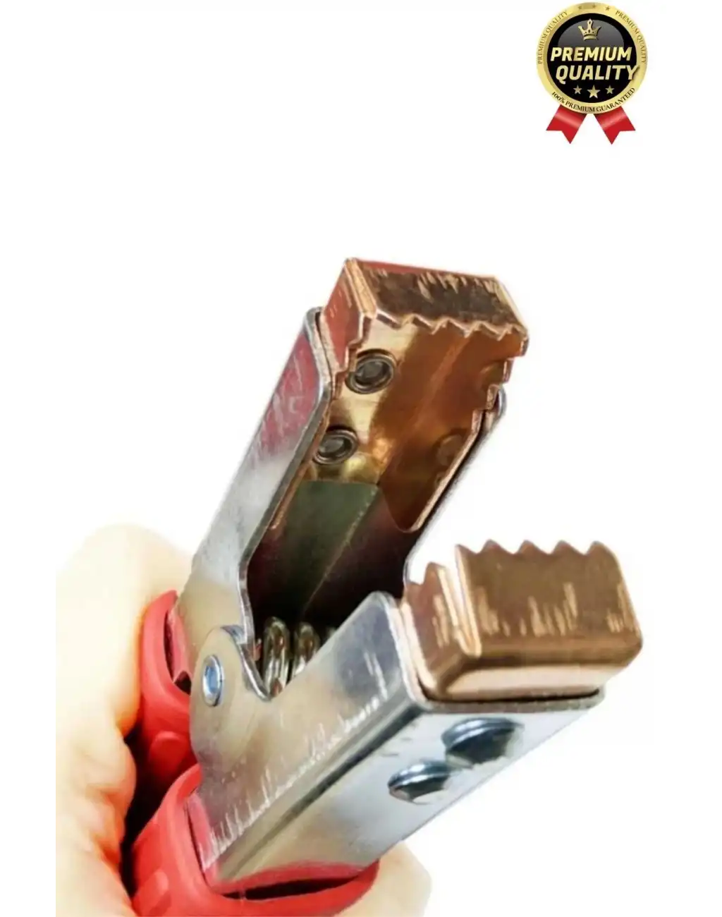 Profesyonel Yay Mekanizmalı Güçlü Artı Eksi Büyük Boy 2li Kaynak Akü Takviye Kablo Maşası Pensesi