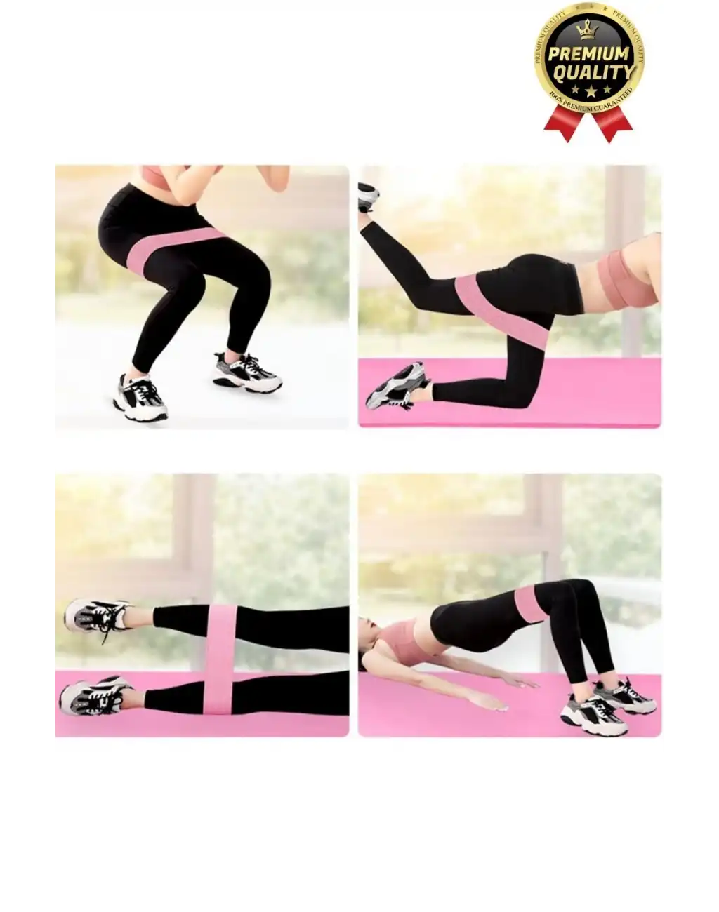 Dayanıklı Kaliteli Yumuşak Orta Sert Ebat 3lü Squat Pilates Fitness Spor Egzersiz Direnç Bandı Seti