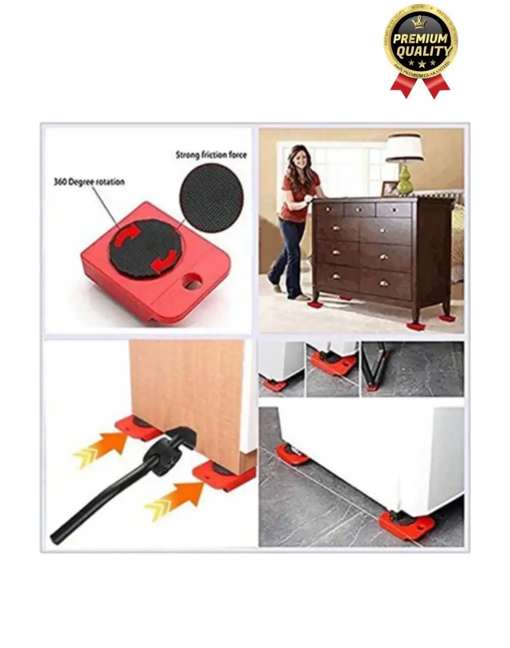 Çok Fonksiyonlu Abs Tekerlekli Ağır Beyaz Eşya Mobilya Krikolu Taşıma Kaydırma Aleti Aparatı Seti