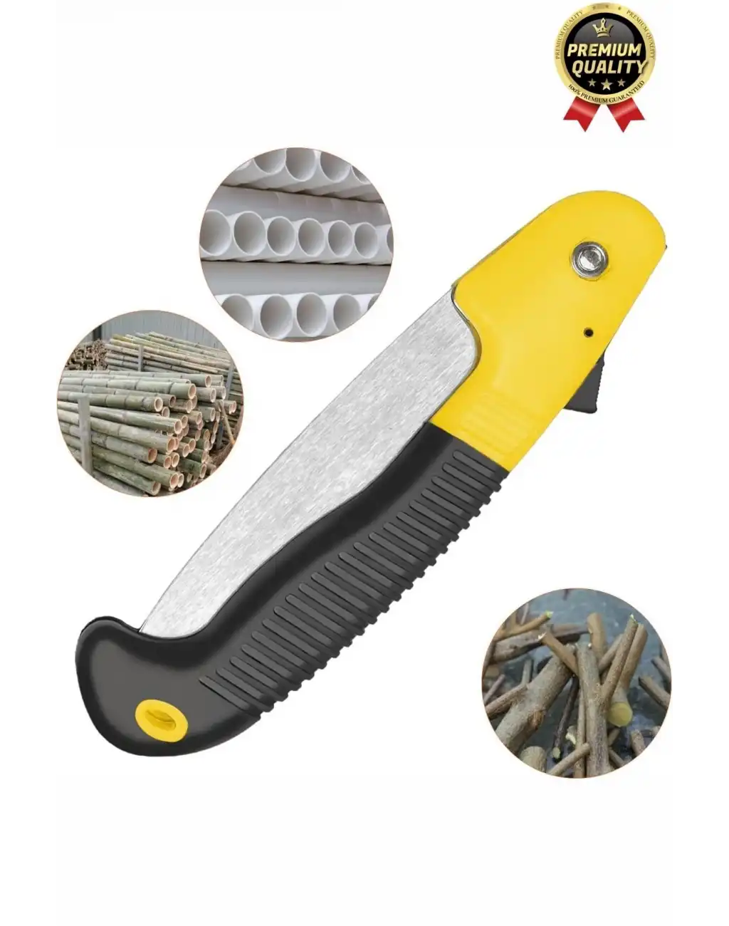 Dayanıklı Kaliteli Paslanmaz Çelik Döner Saplı Kamp Bahçe Katlanır Budama Testeresi Çakı Tipi 180 Mm