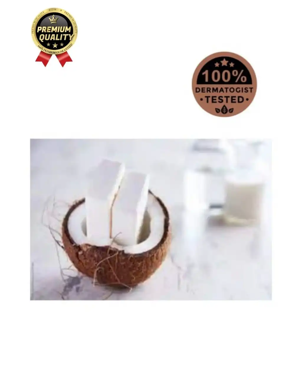 Organik Ferah Koku Cilt Bariyerini Güçlendirir Nemlendirir %100 Doğal Hindistan Cevizi Sabunu 1 Adet