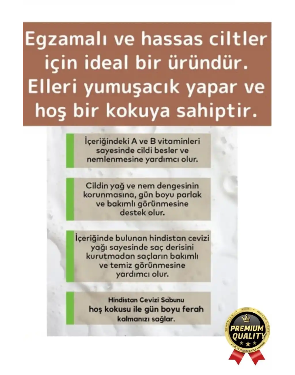 Organik Ferah Koku Cilt Bariyerini Güçlendirir Nemlendirir %100 Doğal Hindistan Cevizi Sabunu 1 Adet